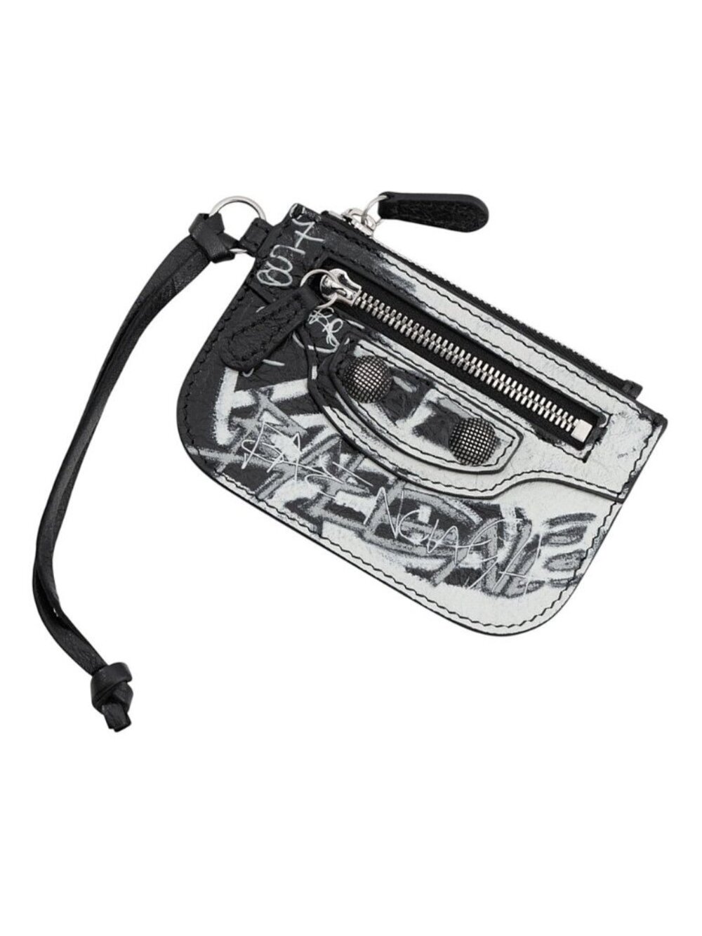 Balenciaga Coin Purse Le Cagole Graffiti Black White